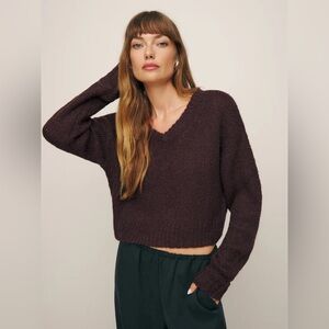 Reformation Alpaca Merino Wool Knit Wenda Sweater